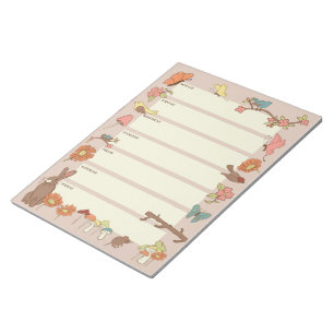 Bloco De Notas Planner semanal do Cottagecore