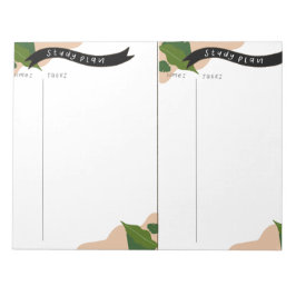 Bloco De Notas Plano de Estudo