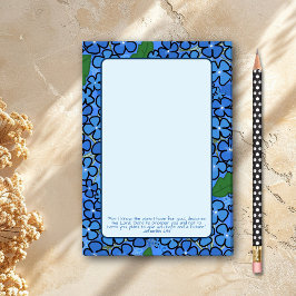 Bloco De Notas Planos Azuis Florais que Tenho Para Você Escritura