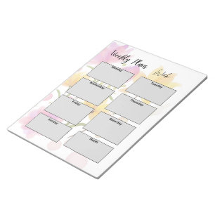 Bloco De Notas planos semanais minimalistas