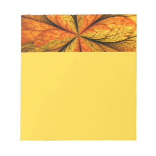Bloco De Notas Planta de Outono, Arte Fractal Abstrata Moderna Fo