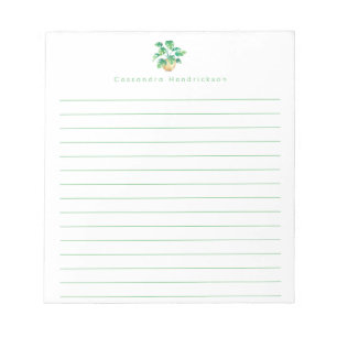Bloco De Notas Planta Monstera Boho Minimalista Personalizada Ver