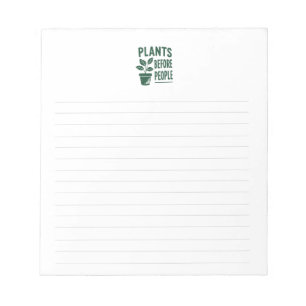 Bloco De Notas Plantas Engraçadas Antes das Pessoas Arte de Carim