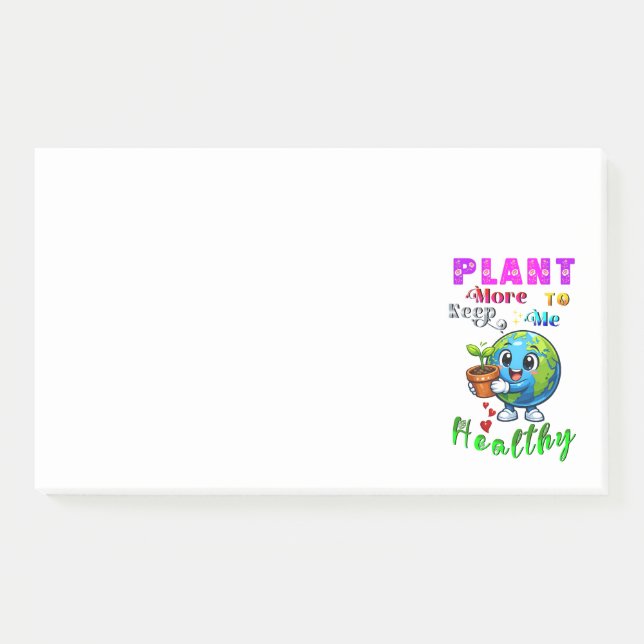Bloco De Notas Plante Mais Para Me Manter Saudável (Frente)