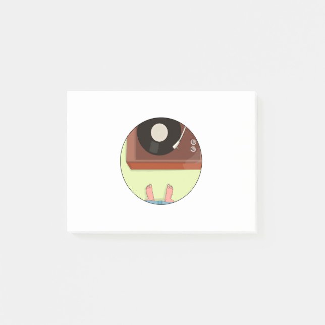 Bloco De Notas Player de Registro de Vintagem (Frente)