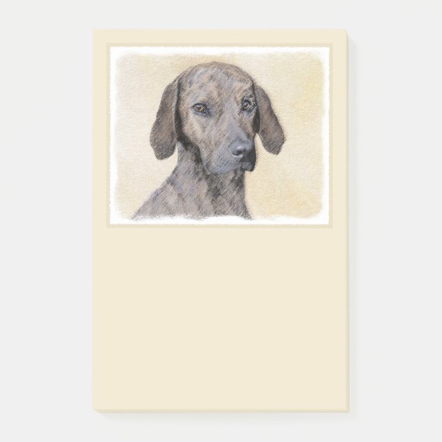 Bloco De Notas Plott Painting - Arte de Cachorro Original (Frente)