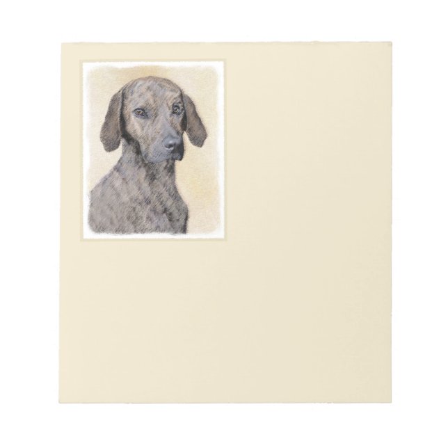 Bloco De Notas Plott Painting - Arte de Cachorro Original (Frente)