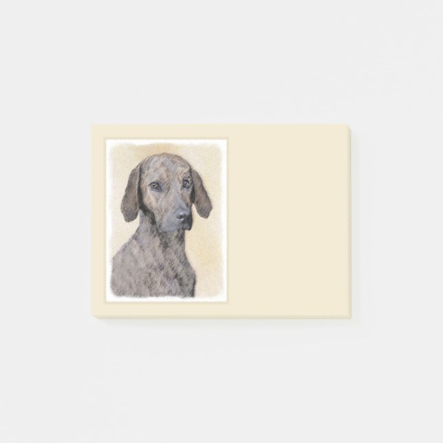 Bloco De Notas Plott Painting - Arte de Cachorro Original (Frente)