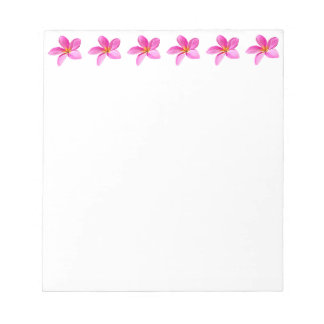 Bloco De Notas Plumeria Rosa Flor Havaiana Tropical Floral
