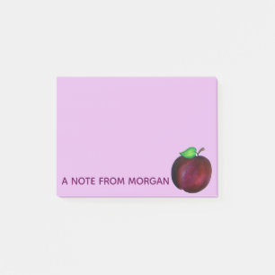 Bloco De Notas Plums Ripe Summer Purple Plum Fruta Ilustração