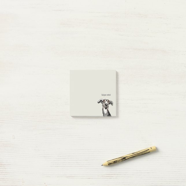 Bloco De Notas Podenco e Galgo desenho preto e branco e cinza (Na mesa)