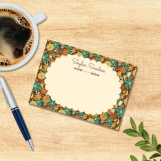 Bloco De Notas Poder Floral Retro Vintage