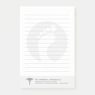 Bloco De Notas Podiatriz Pés Ligadas Personalizáveis