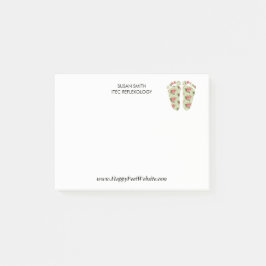 Bloco De Notas podiatry das notas de post-it do logotipo dos pés