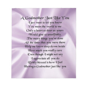 Bloco De Notas Poema   da madrinha do Lilac