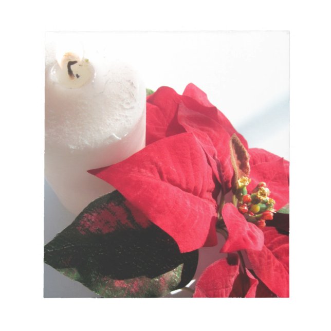 Bloco De Notas Poinsettia com Vela (Frente)
