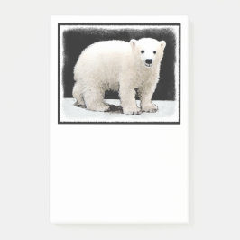 Bloco De Notas Polar Bear Cub Painting - Arte Original