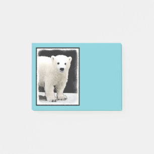 Bloco De Notas Polar Bear Cub Painting - Arte Original