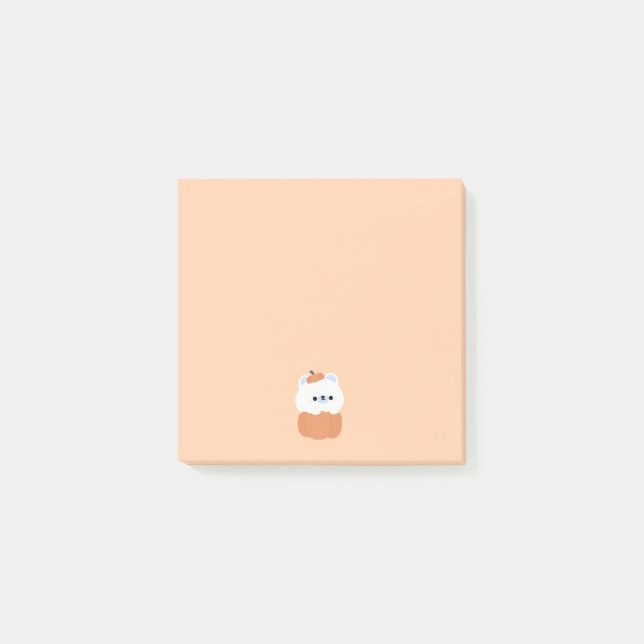 Bloco De Notas Polar Bear Pumpkin (Frente)