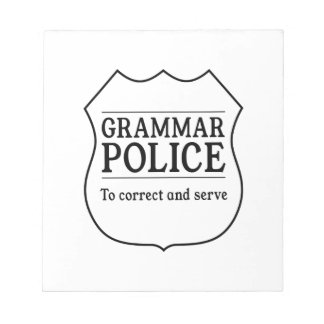 Bloco De Notas Polícia de Gramática