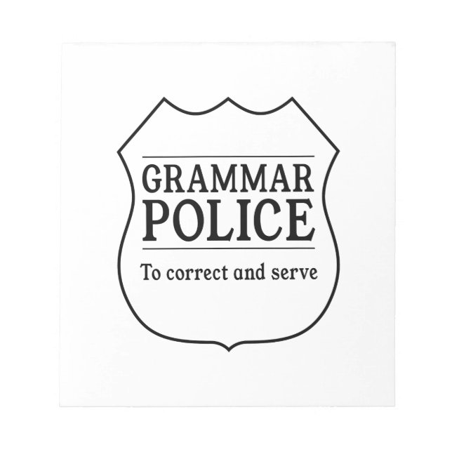 Bloco De Notas Polícia de Gramática (Frente)