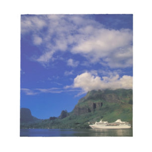 Bloco De Notas Polinésia Francesa, Moorea. Baía de Cooks. Navio d