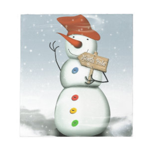 Bloco De Notas Polo Norte Snowman