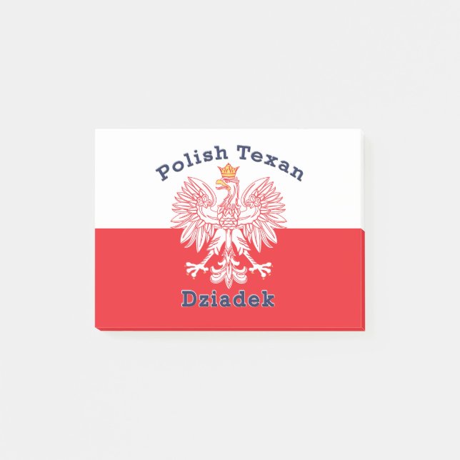 Bloco De Notas Polonês Texan Eagle Dziadek (Frente)