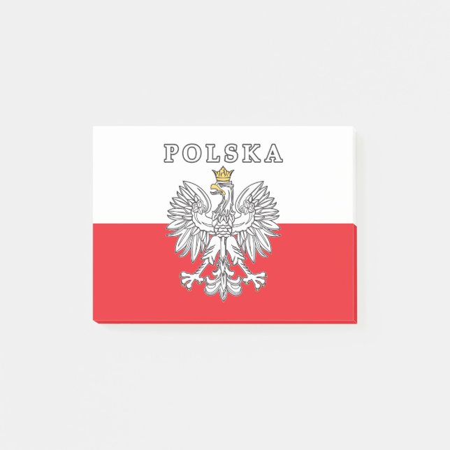 Bloco De Notas Polska Com Águia Polonesa (Frente)