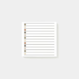 Bloco De Notas Pontas de tonalidade da Terra Elegante e Na moda S