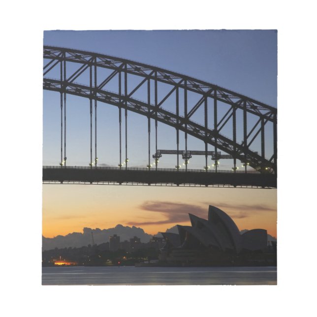 Bloco De Notas Ponte da Baía de Sydney e Casa da Ópera de Sydney  (Frente)