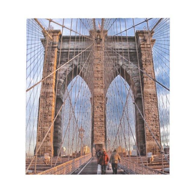Bloco De Notas Ponte de Brooklyn Nova York EUA (Frente)