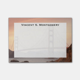 Bloco De Notas Ponte Golden Gate monograma, São Francisco
