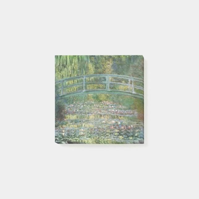 Bloco De Notas Ponte Japonesa de Claude Monet Arte da Ninféia (Frente)
