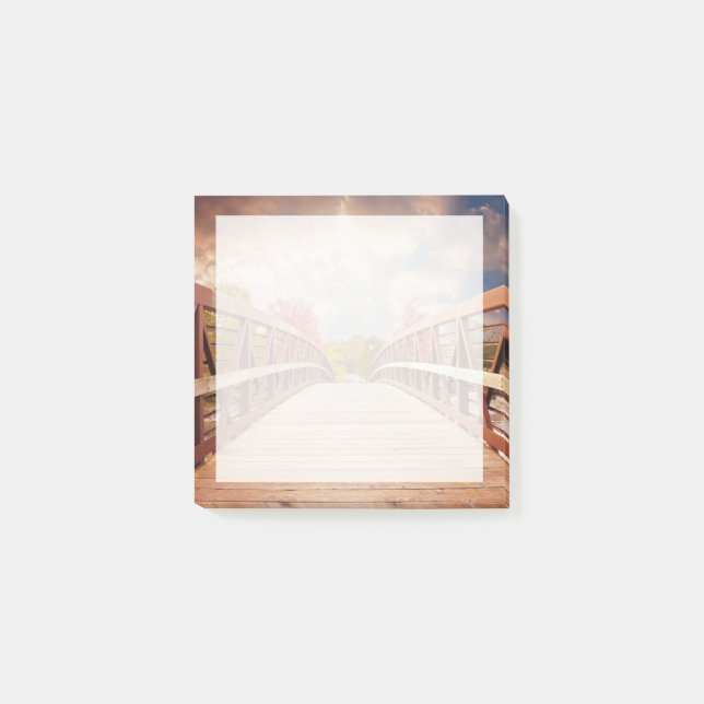 Bloco De Notas Ponte rustica de madeira no país (Frente)