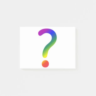 Bloco De Notas Ponto de interrogação arco-íris