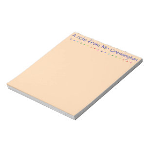 Bloco De Notas Pontos coloridos personalizados do professor