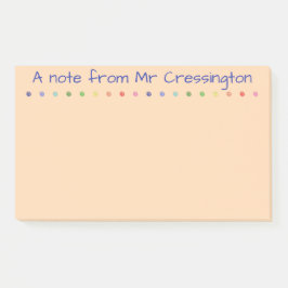 Bloco De Notas Pontos coloridos personalizados do professor