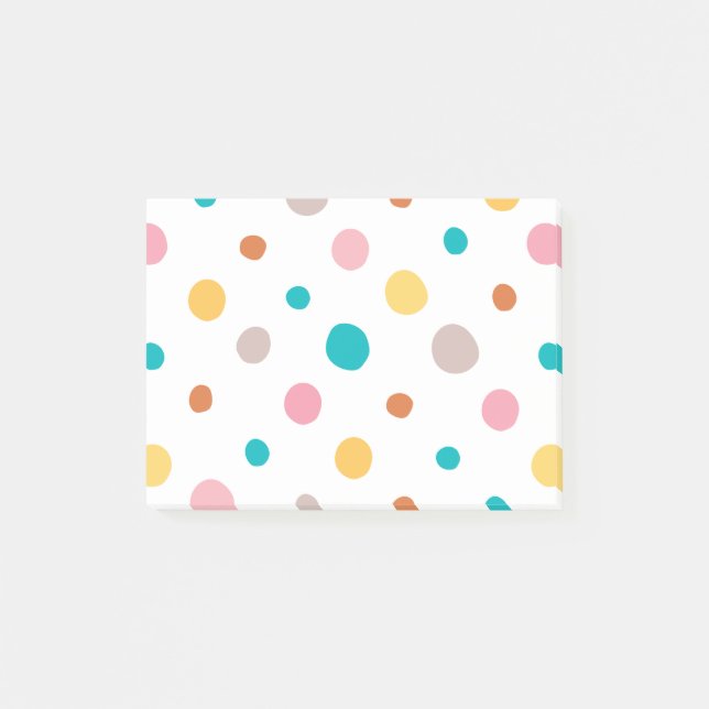 Bloco De Notas Pontos de Aquarela Multicoloridos (Frente)