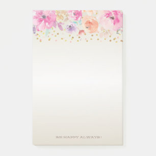 Bloco De Notas Pontos Modernos de Bolinhas,Confetes,Flores - Pers