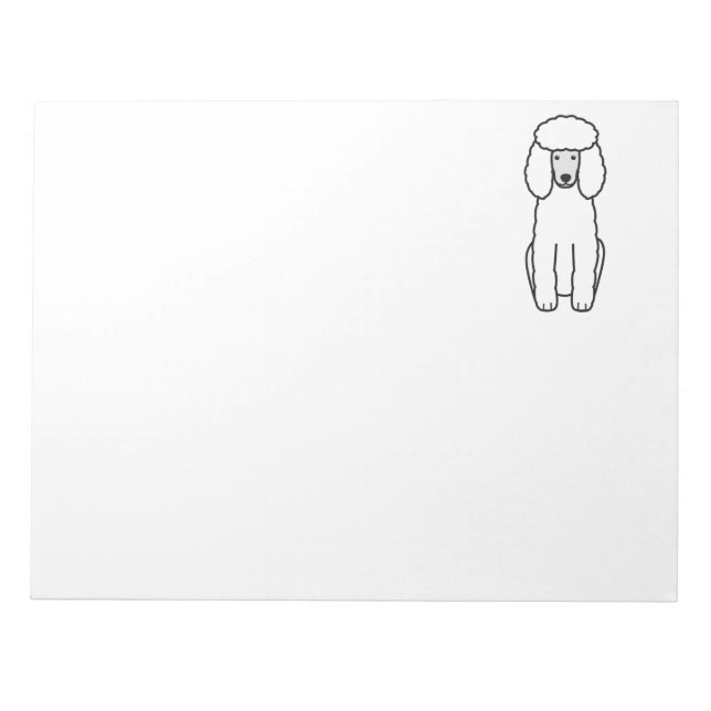 Bloco De Notas Poodle Dog Cartoon (Frente)