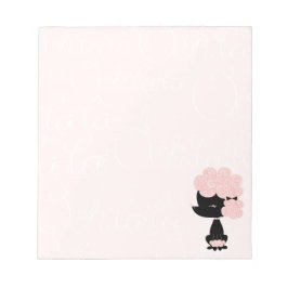 Bloco De Notas Poodle Francês de Desenho Animado