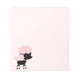Bloco De Notas Poodle Francês de Desenho Animado