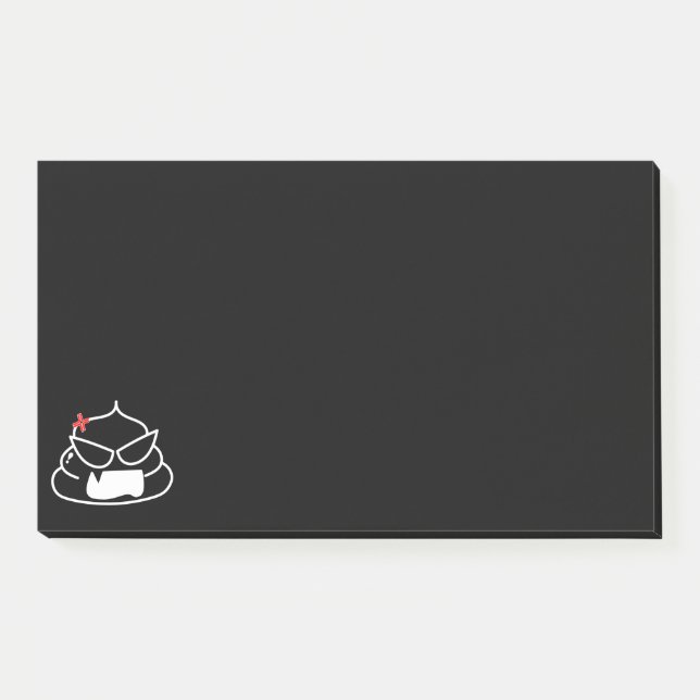 Bloco De Notas Poop zangado - Brootsch, o PooPoo (Frente)