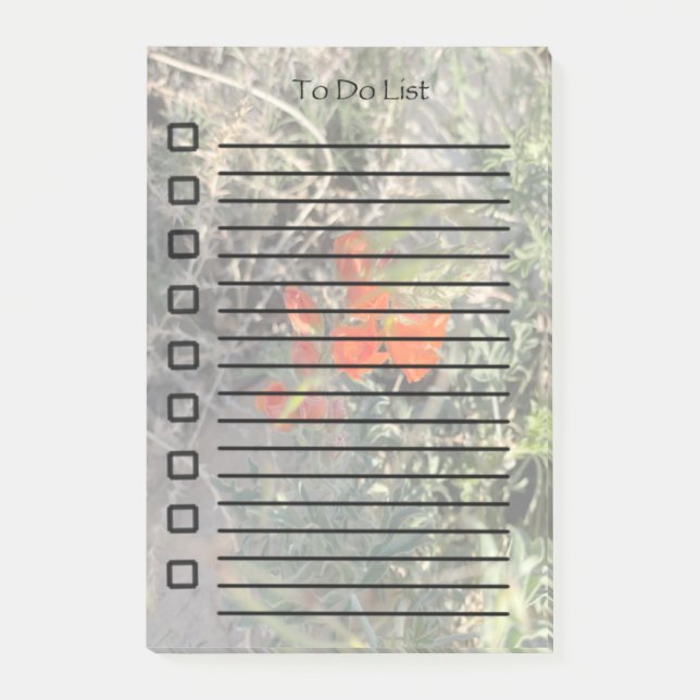 Bloco De Notas Poppies Em Notas De Bloqueio (Frente)