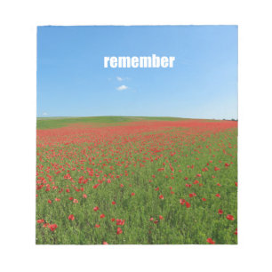 Bloco De Notas Poppies lembram