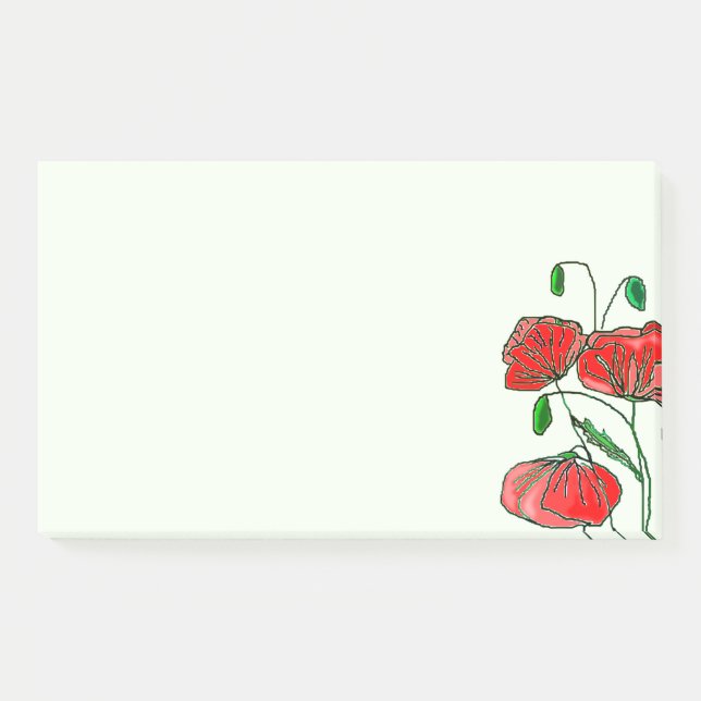 Bloco De Notas Poppies Post-it® Notes (Frente)