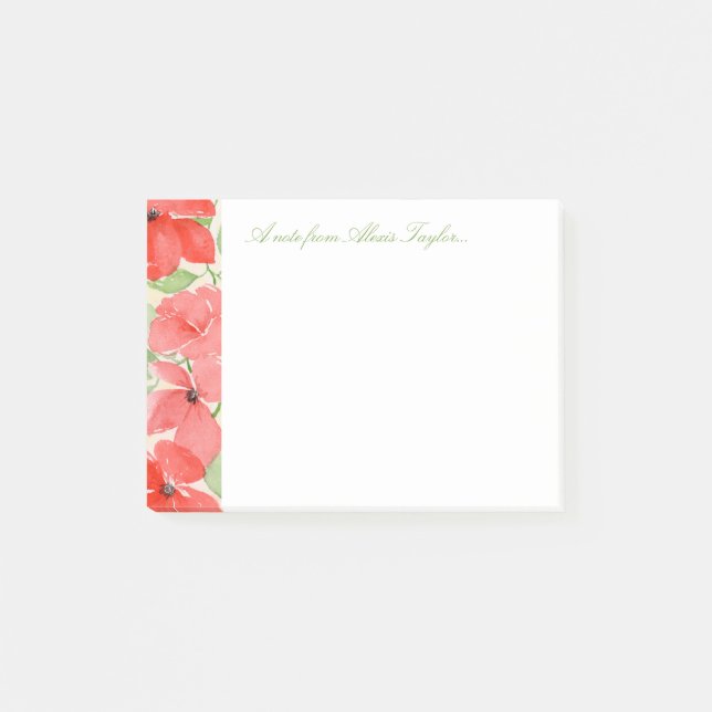 Bloco De Notas Poppies Red Summer (Frente)