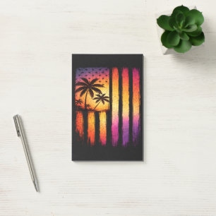 Bloco De Notas Pôr do Sol de Verão American Vintage 4 de Julho