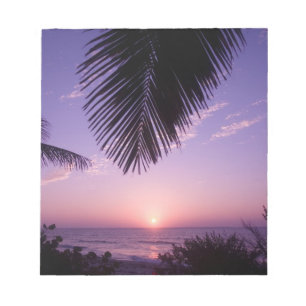Bloco De Notas Pôr do sol no West End, Cayman Brac, Ilhas Cayman,